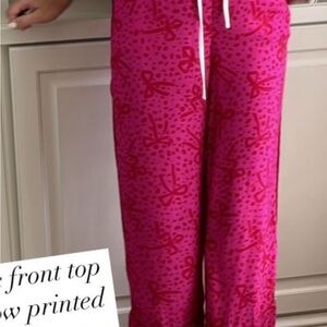 Lela Rose Pink Bow Pants